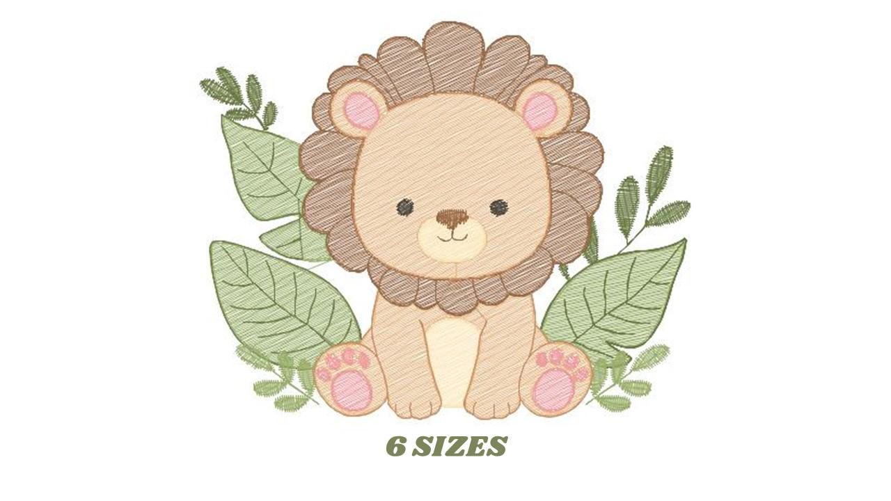 Lion embroidery designs - Safari animal embroidery design machine embroidery pattern - Baby boy embroidery file - Lion King instant download