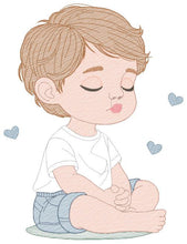 Cargar imagen en el visor de la galería, Baby boy embroidery design - Sleeping Newborn embroidery designs machine embroidery pattern - Children toddler embroidery - instant download
