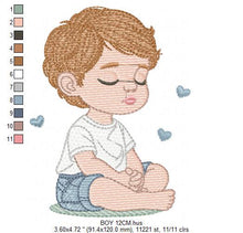 Cargar imagen en el visor de la galería, Baby boy embroidery design - Sleeping Newborn embroidery designs machine embroidery pattern - Children toddler embroidery - instant download
