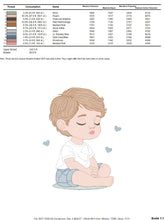 Cargar imagen en el visor de la galería, Baby boy embroidery design - Sleeping Newborn embroidery designs machine embroidery pattern - Children toddler embroidery - instant download
