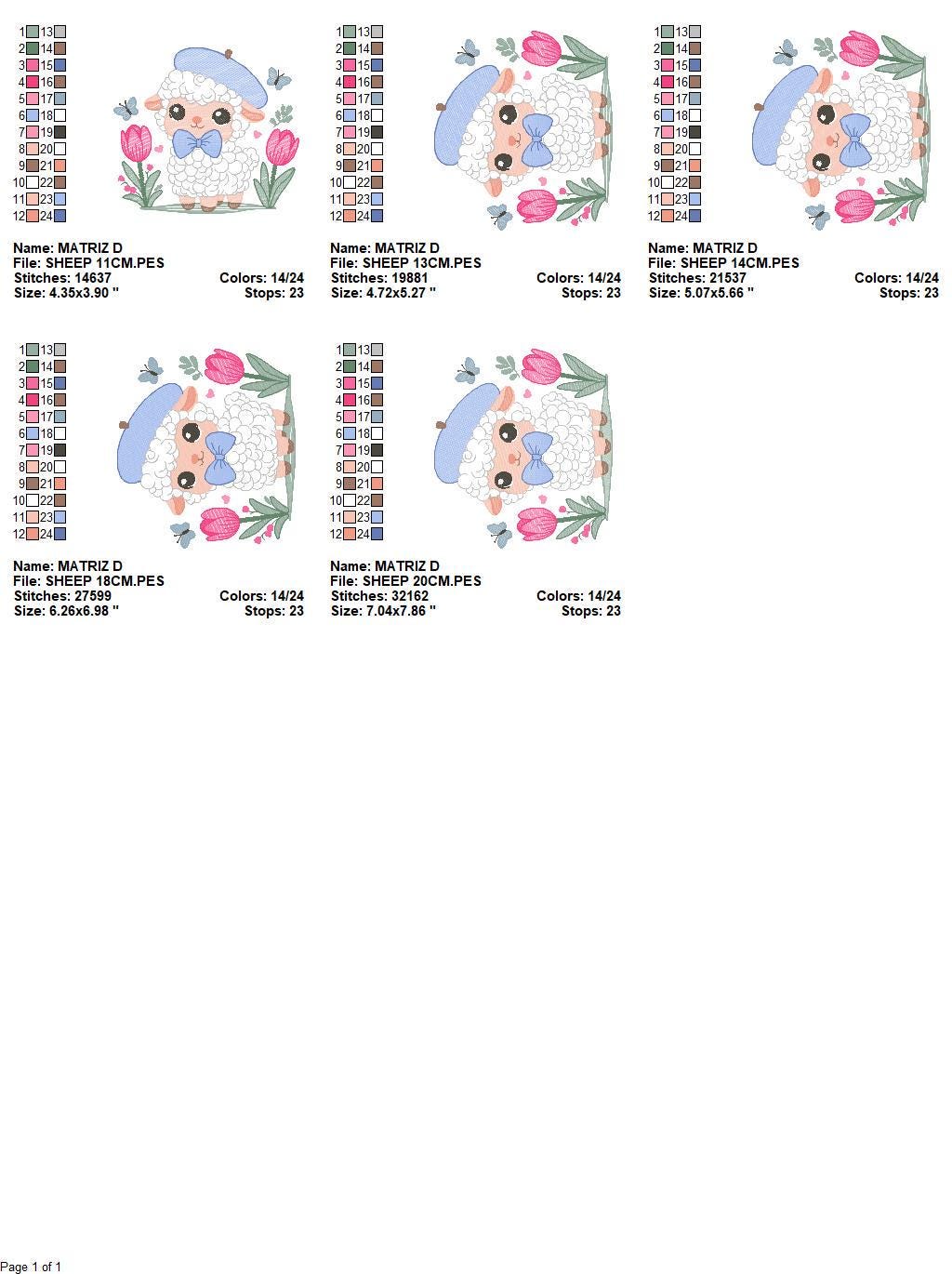 Sheep embroidery design - Lamb embroidery designs machine embroidery pattern - Baby boy embroidery - Sheep with tie and hat beret - download