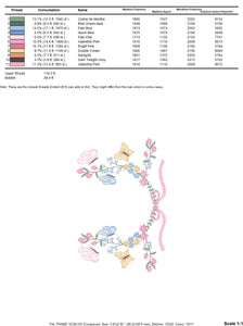 Flower Frame embroidery designs - Delicate Butterfly embroidery design machine embroidery pattern - Wreath embroidery - instant download pes