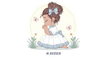 Carica l&#39;immagine nel visualizzatore di Gallery, Praying girl embroidery designs - First Communion embroidery design machine embroidery pattern - Christian embroidery file - Christening
