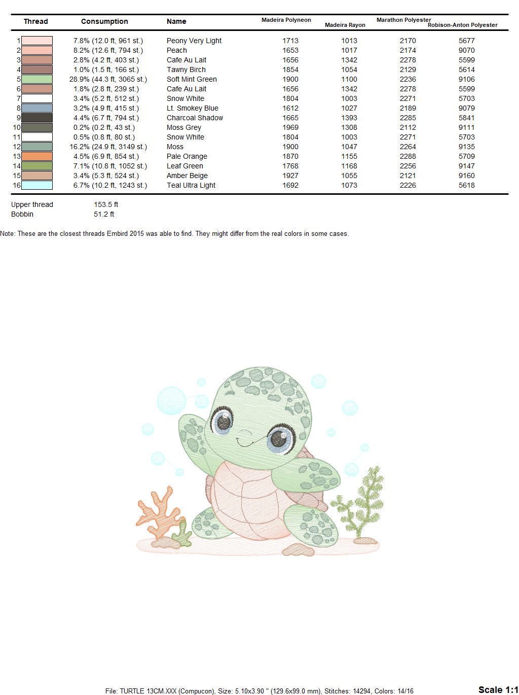 Turtle embroidery design - Sea Ocean animal embroidery designs machine embroidery pattern - Baby boy embroidery file - Instant download pes