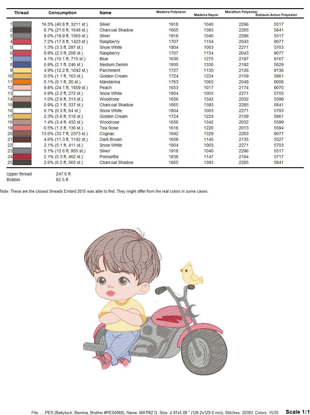 Boy with motorcycle embroidery designs - Boy embroidery design machine embroidery pattern - Motorcyclist Biker Chopper - instant download