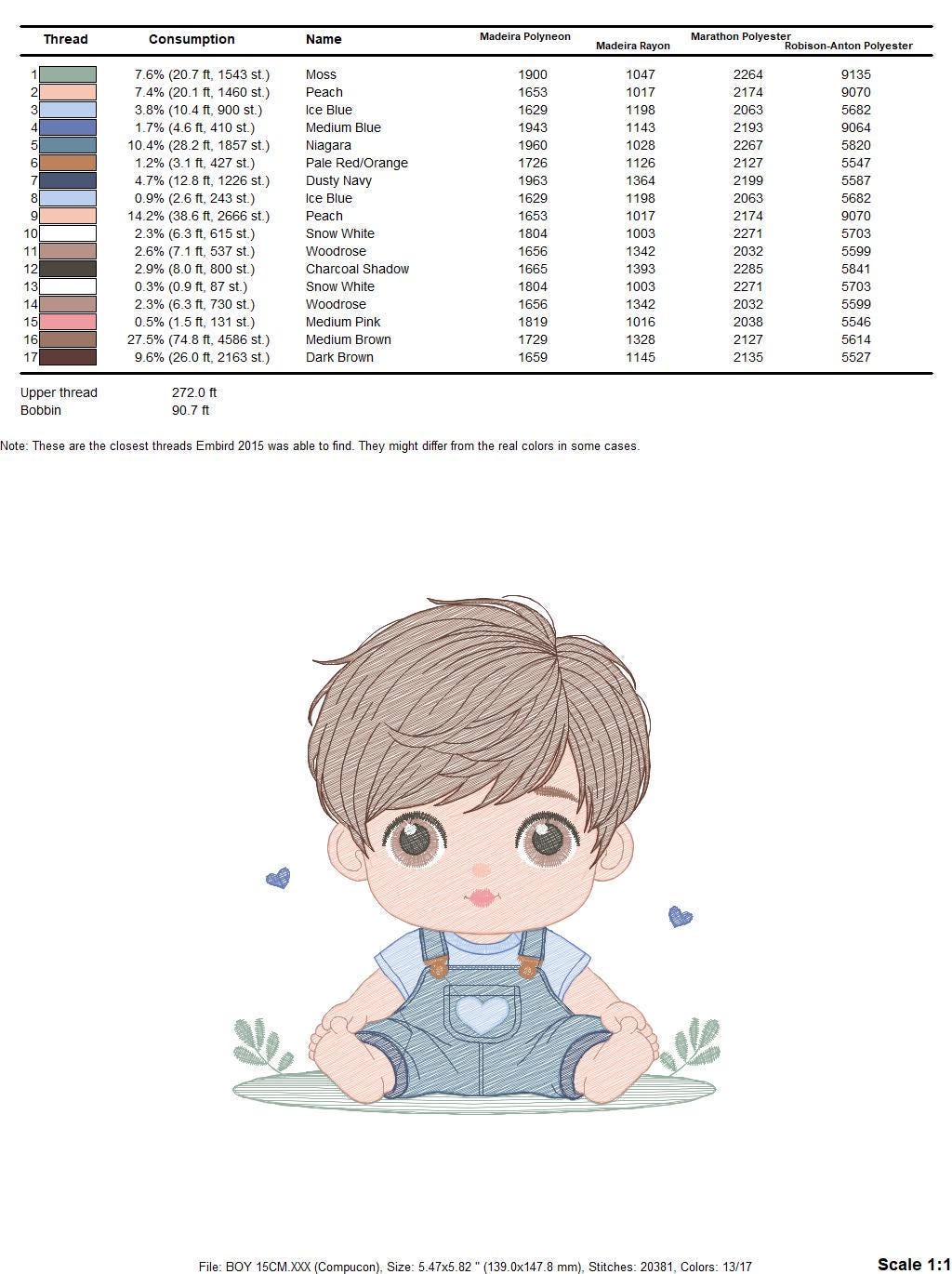 Baby boy embroidery design - Toddler with jumpsuit machine embroidery pattern - Kid embroidery file - Instant digital download