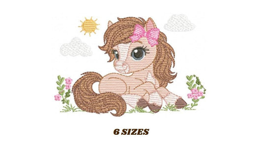 Laying Horse embroidery design - Farm animal embroidery designs machine embroidery pattern - Horse Ranch embroidery file - instant download