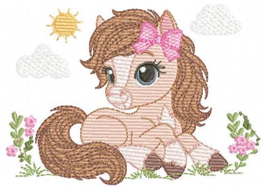 Laying Horse embroidery design - Farm animal embroidery designs machine embroidery pattern - Horse Ranch embroidery file - instant download