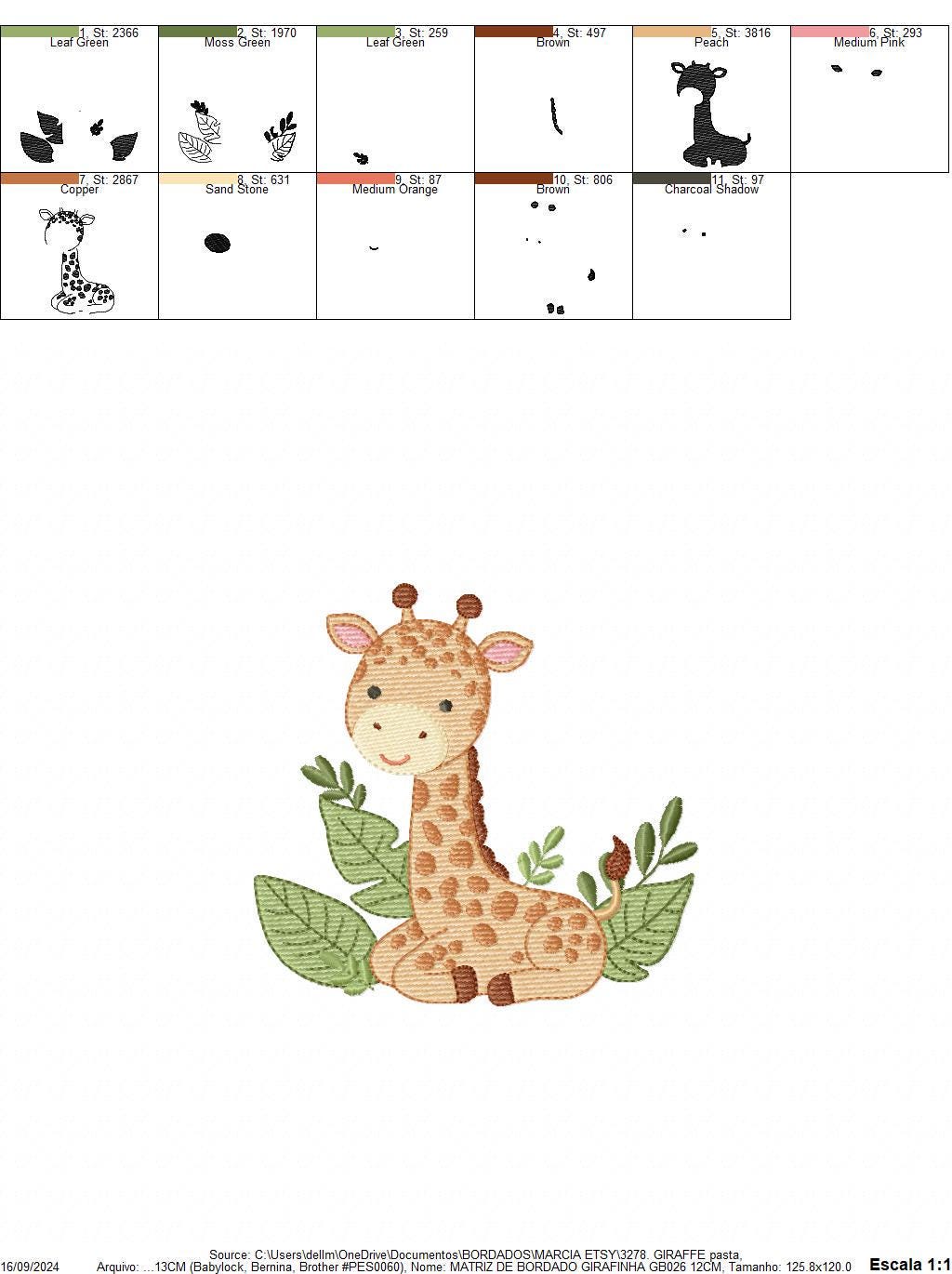Seating Giraffe embroidery design - Safari Wild Animal embroidery designs machine embroidery pattern - Instant download digital pes jef file