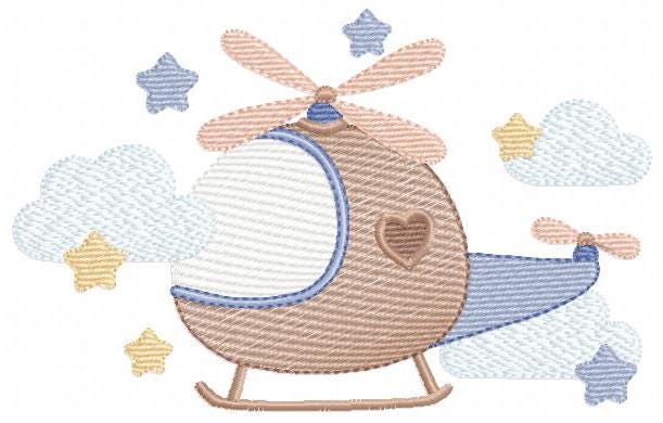 Helicopter embroidery designs - Chopper embroidery design machine embroidery pattern - Helicopter in the Sky embroidery - instant download