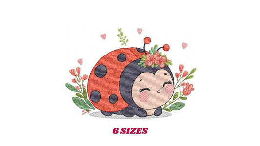Ladybug embroidery designs - Garden Animal embroidery design machine embroidery pattern - Insect life embroidery file - instant download