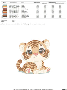 Baby Tiger embroidery design - Forest Animal embroidery designs machine embroidery pattern - Boy embroidery file - instant download pes jef