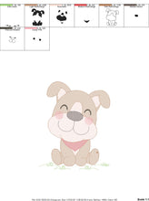 Load image into Gallery viewer, Dogs embroidery designs - Smiling Dog embroidery design machine embroidery pattern - Mutt Rescue Puppy embroidery file - Instant download
