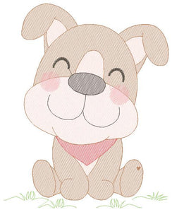 Dogs embroidery designs - Smiling Dog embroidery design machine embroidery pattern - Mutt Rescue Puppy embroidery file - Instant download