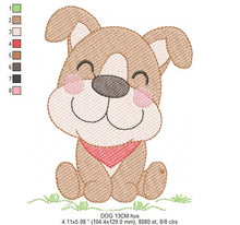 Cargar imagen en el visor de la galería, Dogs embroidery designs - Smiling Dog embroidery design machine embroidery pattern - Mutt Rescue Puppy embroidery file - Instant download
