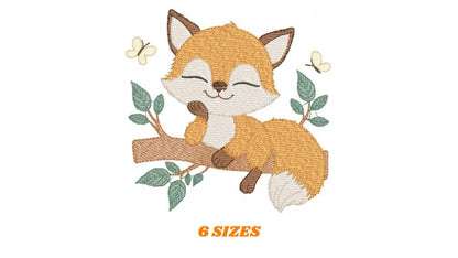 Fox embroidery designs - Red Fox embroidery design machine embroidery pattern - Woodland Animal embroidery file - instant download pes jef