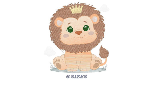 Lion embroidery designs - Safari animal embroidery design machine embroidery pattern - Baby boy embroidery file - Lion king instant download