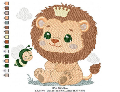 Lion embroidery designs - Safari animal embroidery design machine embroidery pattern - Lion King embroidery file - instant download pes jef
