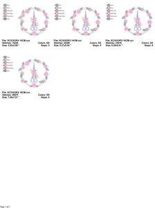 Scissors with flowers and Frame embroidery designs - Scissors embroidery design machine embroidery pattern - Rose wreath embroidery download