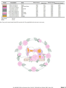 Embroidery Machine Frame embroidery designs - Flower frame embroidery design machine embroidery pattern - rose wreath - instant download