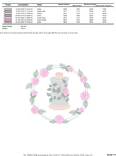 Carica l&#39;immagine nel visualizzatore di Gallery, Thread with flower embroidery designs - Frame with roses embroidery design machine embroidery pattern - Wreath embroidery - instant download
