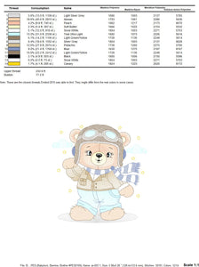 Pilot Bear embroidery designs - Plane embroidery design machine embroidery pattern - Teddy bear embroidery - Baby boy embroidery download