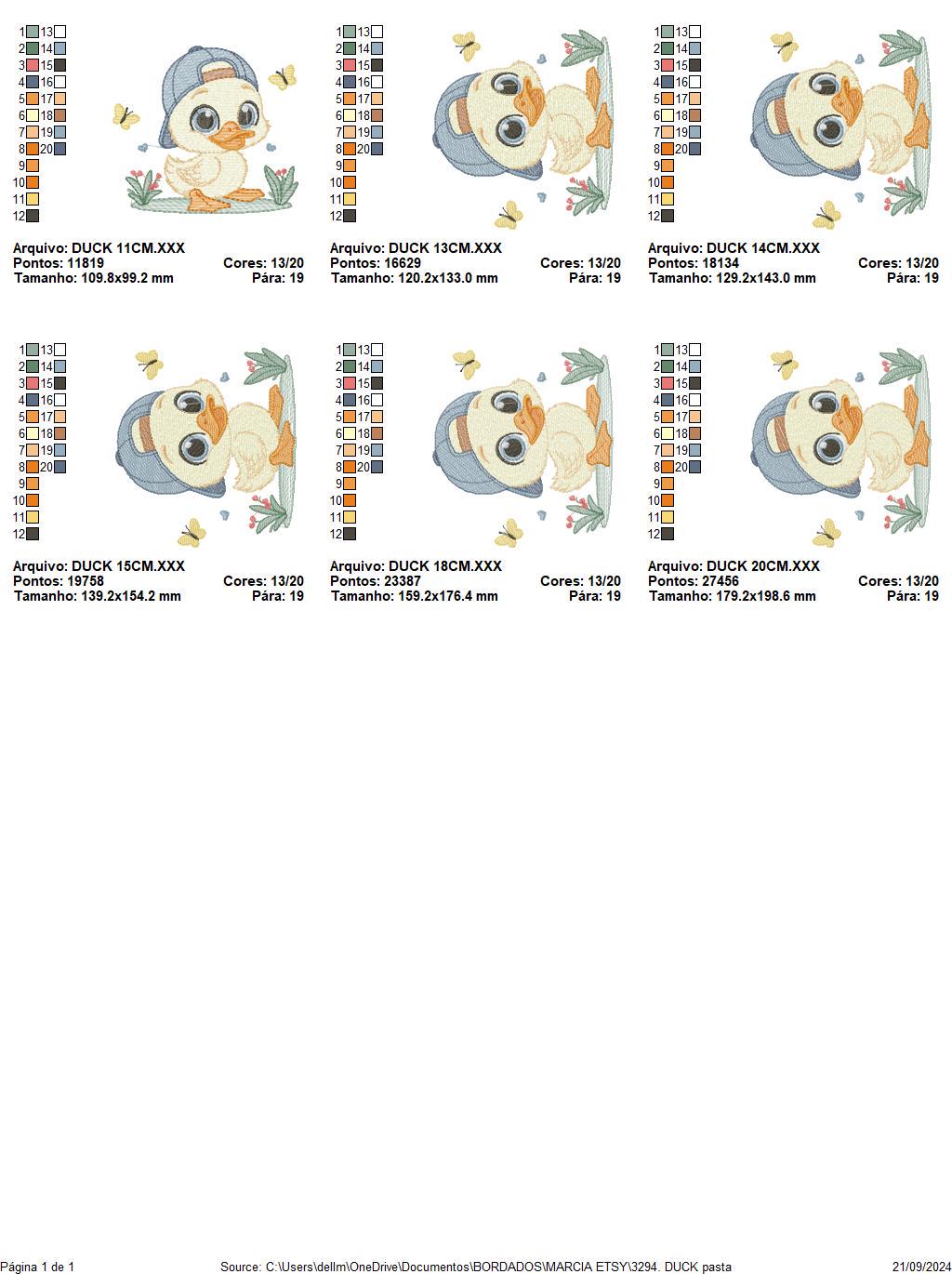 Duck with cap embroidery design - Lake water animal embroidery designs machine embroidery pattern - Baby boy Children - instant download pes