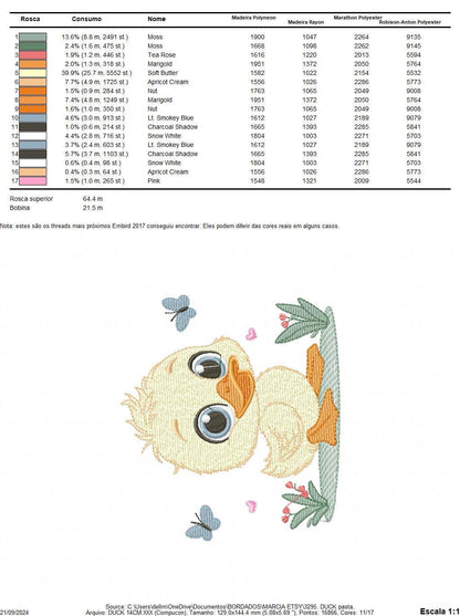 Duck embroidery design - Lake water animal machine embroidery pattern - Baby boy file - Instant digital download pes jef dst