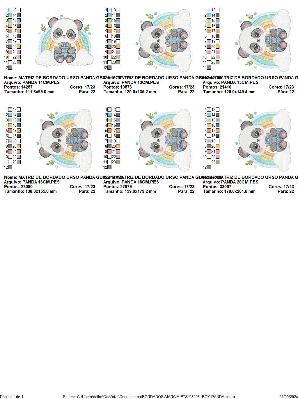 Panda embroidery design - Male Animal with tie embroidery designs machine embroidery pattern - Rainbow embroidery file - Instant download