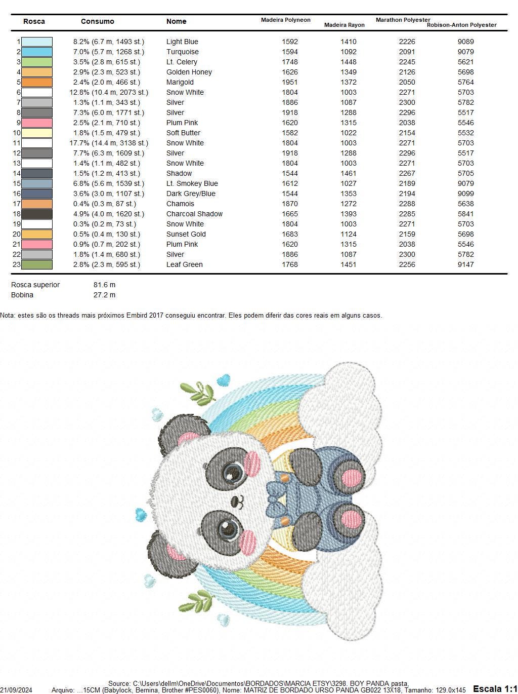 Panda embroidery design - Male Animal with tie embroidery designs machine embroidery pattern - Rainbow embroidery file - Instant download