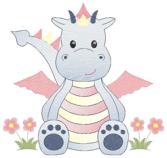 Dragon embroidery designs - Dragon with wings embroidery design machine embroidery pattern - Baby boy embroidery file - instant download pes