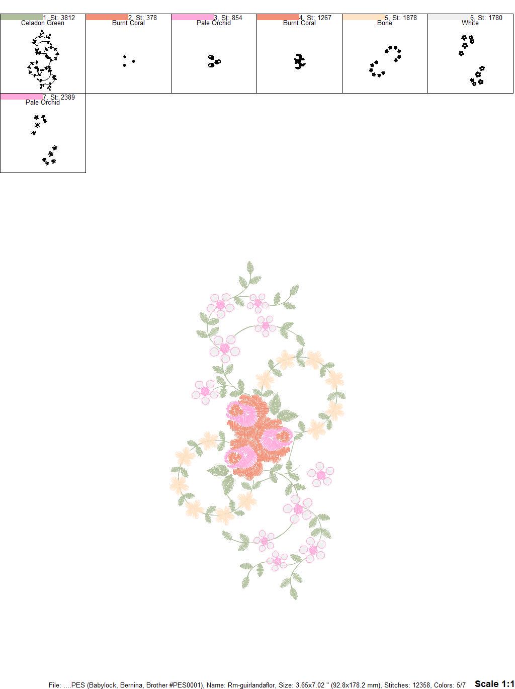 Flowers embroidery designs - Kitchen Towel embroidery design machine embroidery pattern - Rose embroidery file - instant digital download