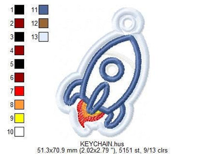 Rocket embroidery designs - Spaceshift embroidery design machine embroidery pattern - Space Rocket applique design - instant download pes