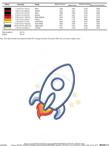 Rocket embroidery designs - Spaceshift embroidery design machine embroidery pattern - Space Rocket applique design - instant download pes