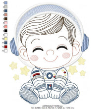 Carica l&#39;immagine nel visualizzatore di Gallery, Astronaut embroidery designs - Baby boy embroidery design machine embroidery pattern - Space embroidery file Star Rocket - instant download
