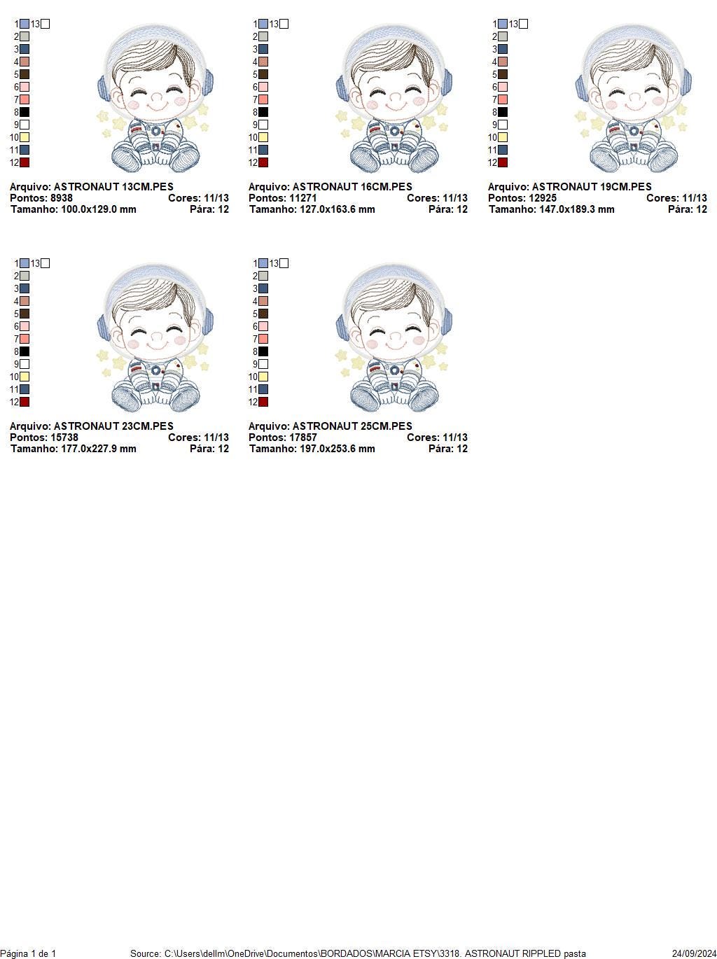 Astronaut embroidery designs - Baby boy embroidery design machine embroidery pattern - Space embroidery file Star Rocket - instant download