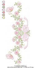 Carica l&#39;immagine nel visualizzatore di Gallery, Floral Roses embroidery designs - Flowers with lace and butterflies embroidery machine embroidery pattern - Kitchen towel - instant download
