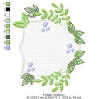 Cargar imagen en el visor de la galería, Frame embroidery designs - Laurel Shield embroidery design machine embroidery pattern - Baby boy embroidery file - instant download pes jef
