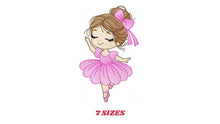 Load image into Gallery viewer, Ballerina embroidery designs - Ballet dancer embroidery design machine embroidery pattern - Baby girl embroidery file - instant download jef
