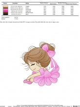 Cargar imagen en el visor de la galería, Ballerina embroidery designs - Ballet dancer embroidery design machine embroidery pattern - Baby girl embroidery file - instant download pes
