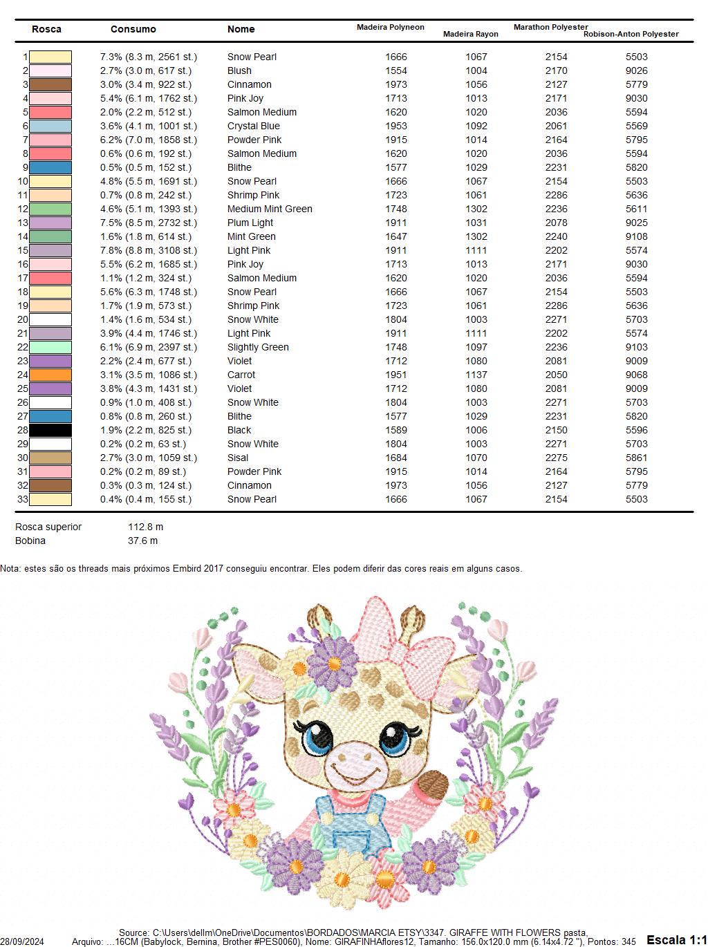 Giraffe with lace and flowers frame embroidery design - Female Girl Animal embroidery designs machine embroidery pattern - instant download