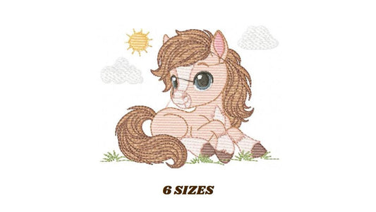 Laying Horse embroidery design - Farm animal embroidery designs machine embroidery pattern - Horse Ranch embroidery file - instant download