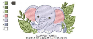 Baby Elephant embroidery designs - Safari Animal embroidery design machine embroidery pattern - Baby boy embroidery file - instant download