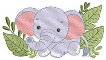 Laden Sie das Bild in den Galerie-Viewer, Baby Elephant embroidery designs - Safari Animal embroidery design machine embroidery pattern - Baby boy embroidery file - instant download
