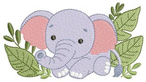 Baby Elephant embroidery designs - Safari Animal embroidery design machine embroidery pattern - Baby boy embroidery file - instant download