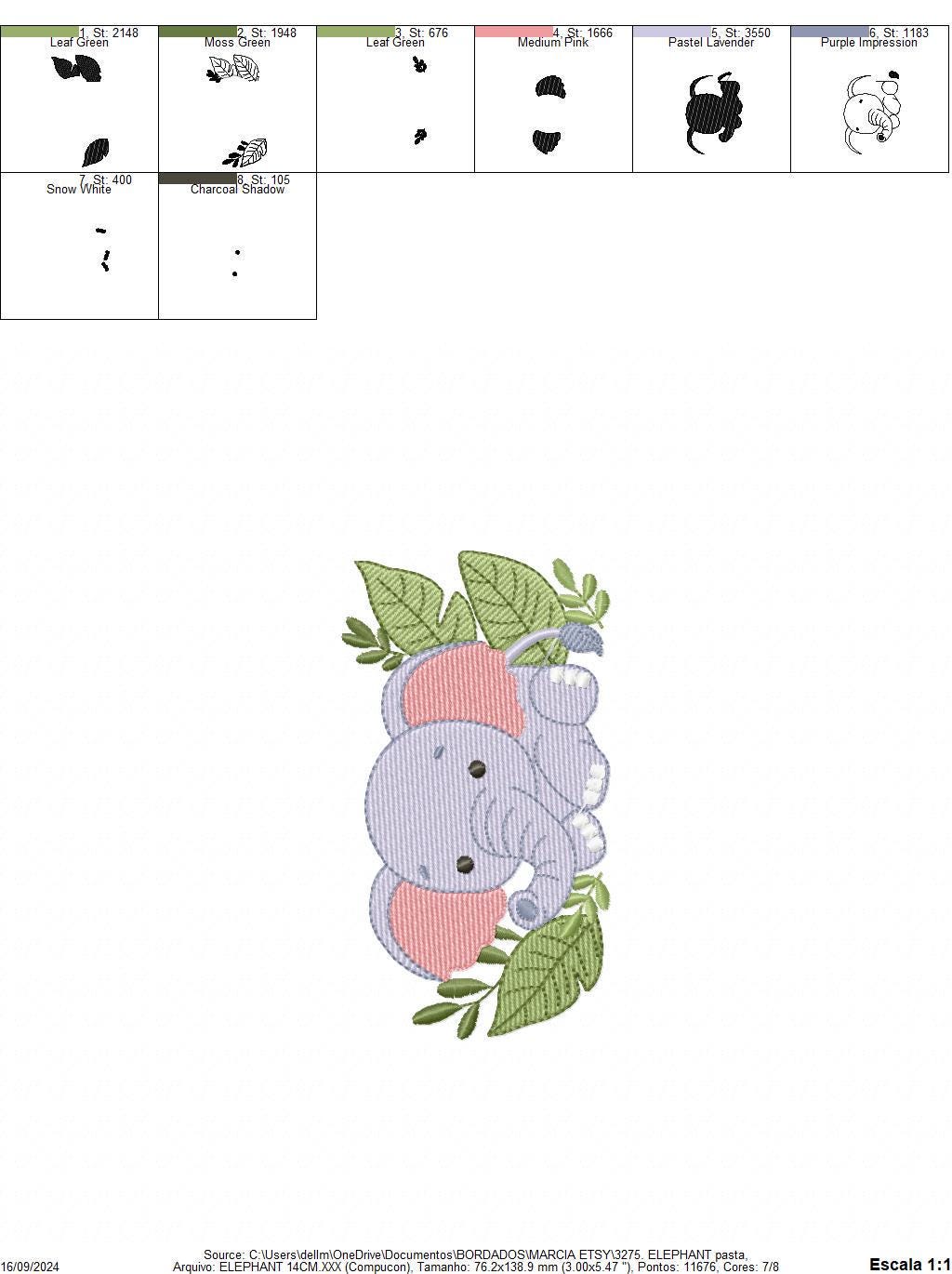 Baby Elephant embroidery designs - Safari Animal embroidery design machine embroidery pattern - Baby boy embroidery file - instant download