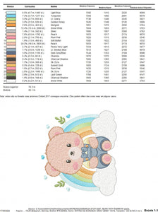 Bear with rainbow embroidery designs - Male Teddy embroidery design machine embroidery pattern - Boy embroidery file - instant download pes