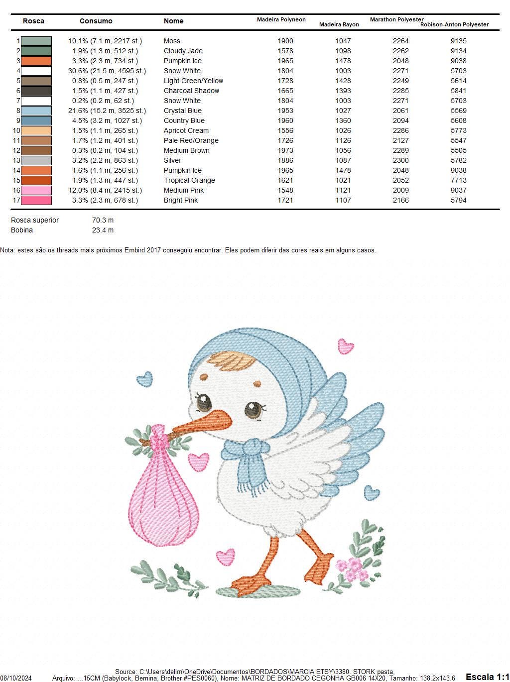 Stork embroidery design - Stork with newborn embroidery design machine embroidery pattern - Baby shower embroidery file - instant download