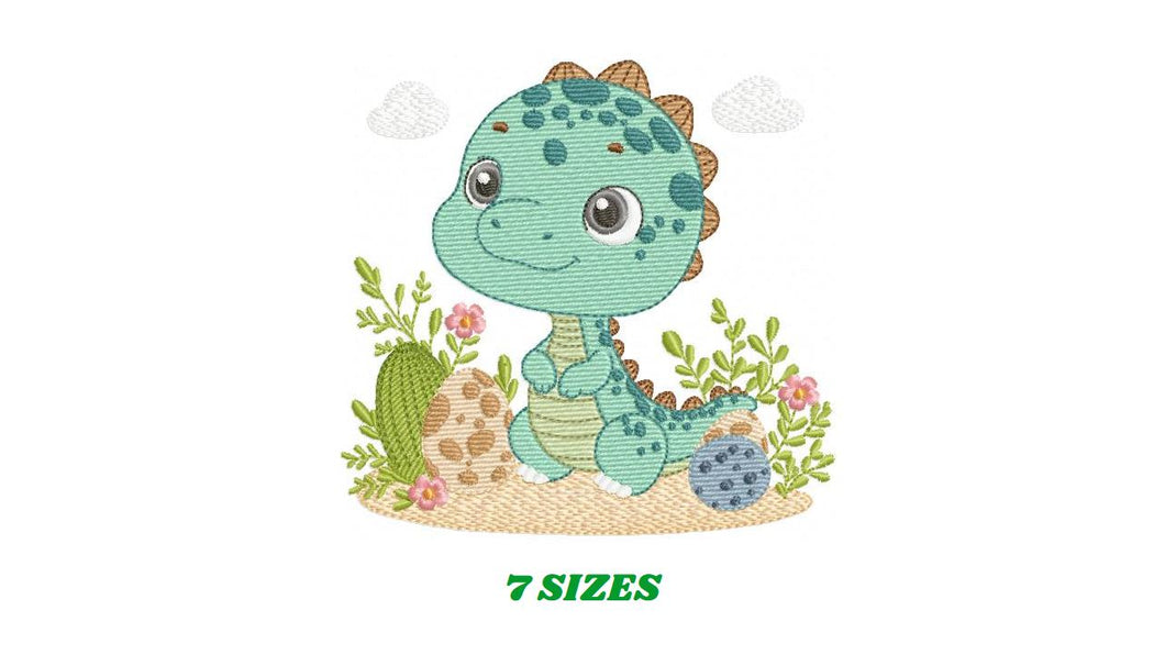 Dinosaur embroidery designs - Dino embroidery design machine embroidery pattern - Brontosaurus embroidery file - instant download pes jef