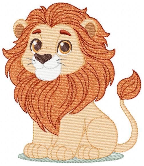 Lion embroidery designs - Safari wild animal embroidery design machine embroidery pattern - Africa Lion king - instant download pes jef dst
